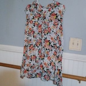 Flowered tank top long one